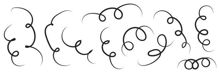 Messy pen scribbles hand drawn set. Hand drawn pen scribbles. . Hand drawn scribble element set