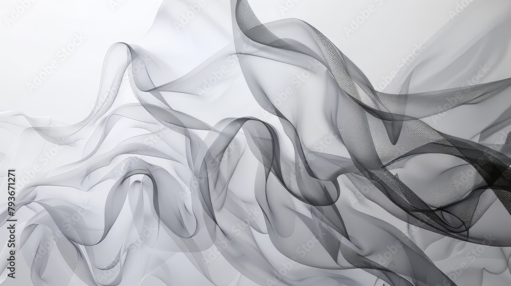 Poster abstract patterns morphing and shifting in a mesmerizing dance on a blank white canvas