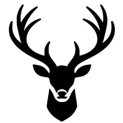 The deer head silhouette is simple and elegant