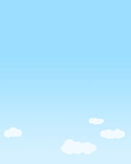 Illustration of a blue sky and clouds.