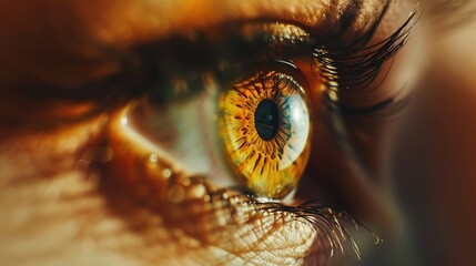 Close Up Woman Eye - Macro Detail Beautiful Female Sight
