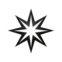 Star | Minimalist and Simple Line White background - Vector illustration