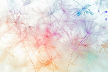 A colorful field of flowers with a rainbow of colors