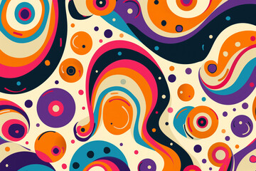 Fototapeta premium Abstract Colorful Pattern with Geometric Shapes. Good for graphic design, cards, posters, invitations 