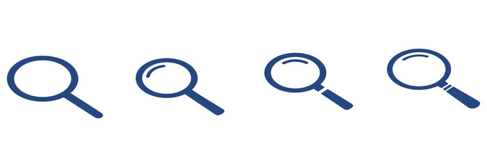 Magnifying glass icon isolated on transparent background.