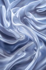 Tranquil blue silk waves  gentle draping material creates soothing abstract backdrop for text