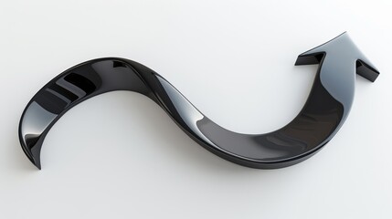 Abstract black arrow symbol on a white background