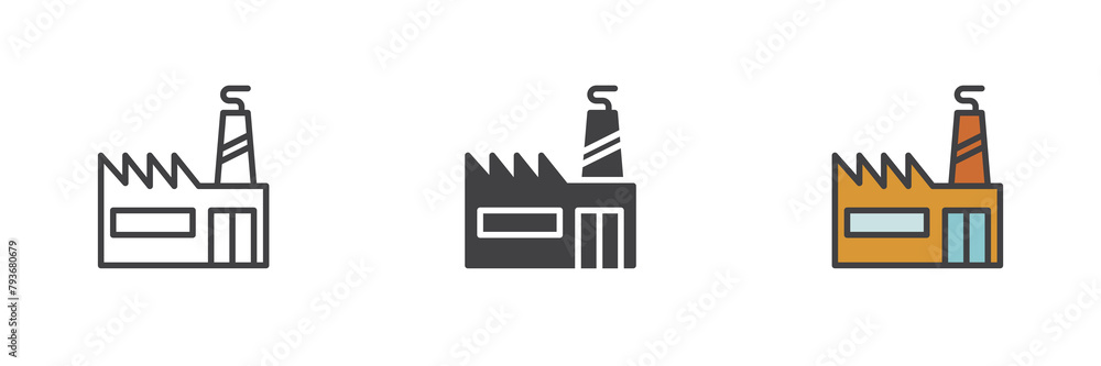 Poster factory different style icon set