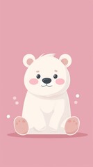 cute bear character illustration