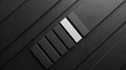 Obraz premium Abstract black and white background with stripes. 3d rendering mock up