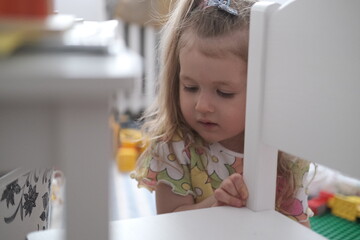 little girl at home