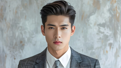 Textured Crop Hairstyle in Pastel Setting, Vibrant Scene: Youthful Inspiration, Modern Look with Aesthetic, Stylish Hairdo Against Backdrop