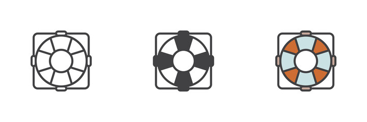 Lifebuoy different style icon set