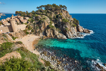 Picturesque mediterranean town of Tossa de Mar. Catalonia, Spain
