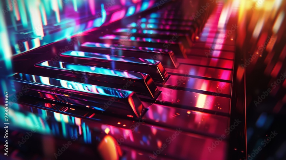 Poster a vibrant and dynamic composition that captures the essence of a catchy tune ai generated illustrati