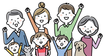  元気な家族　三世代