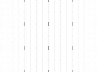 White background with black dotted grid lines creating a square pattern. Template platform for technology, user interface, industry, science, blueprint, or infographic concept. Vector illustration