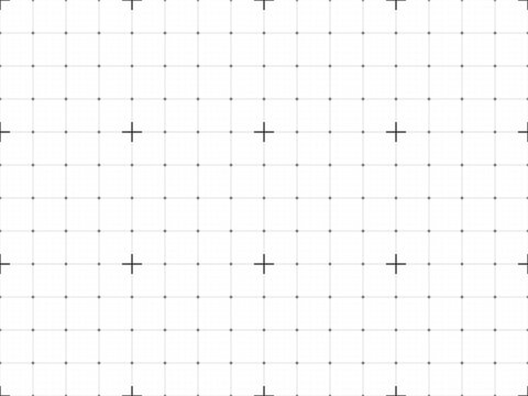 White background with black dotted grid lines creating a square pattern. Template platform for technology, user interface, industry, science, blueprint, or infographic concept. Vector illustration