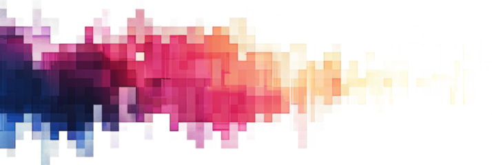 gradient colorful digital pixel art, modern design, isolated on white or transparent png