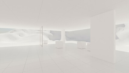 interior of a house - background for videocalls - made in blender