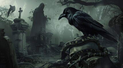 Obraz premium Raven: Mystery of the Skies