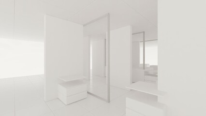 interior of a house - background for videocalls - made in blender