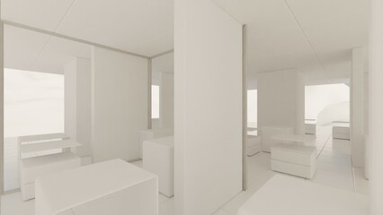 interior of a house - background for videocalls - made in blender