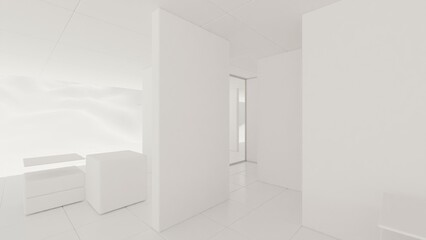interior of a house - background for videocalls - made in blender