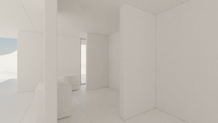 interior of a house - background for videocalls - made in blender