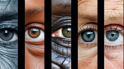 eyes of people from different ethnicity 