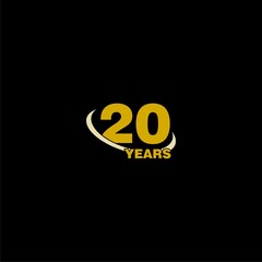 20 years anniversary vector logo template.