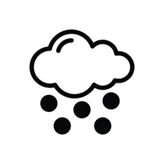 Hail vector icon