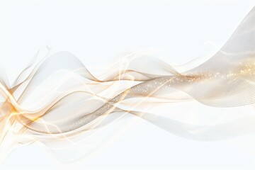 Abstract energy waves with glowing lines on a transparent white backdrop, ideal for futuristic compositions