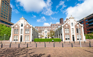 Ancient building complex "Sterrenhof" in the city of Utrecht, Netherlands. Built to house poor parishioners of the Catholic Church in 1873.
