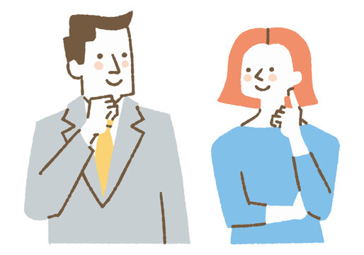 Two men talking amicably_Color