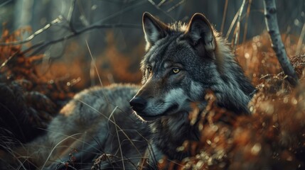 Obraz premium portrait photograph of wolfs, suitable for digital and print
