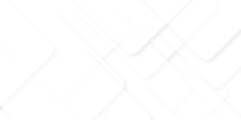 Modern Abstract white background design with layers of textured white transparent material in triangle and squares shapes. White color technology concept geometric line vector background.