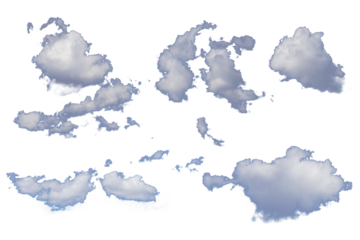 real clouds on transparent background PNG format