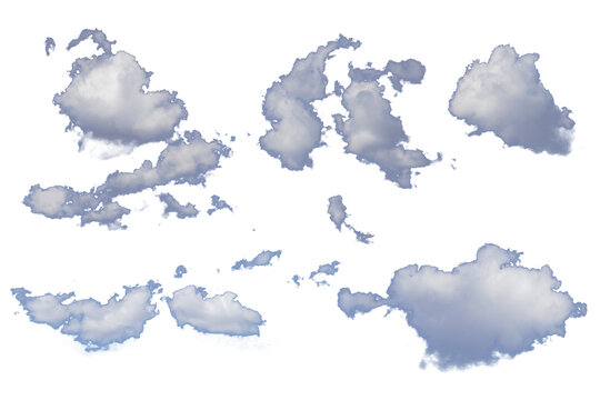 real clouds on transparent background PNG format