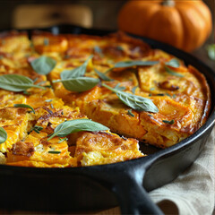 front view image of  Pumpkin Frittata Recipe 