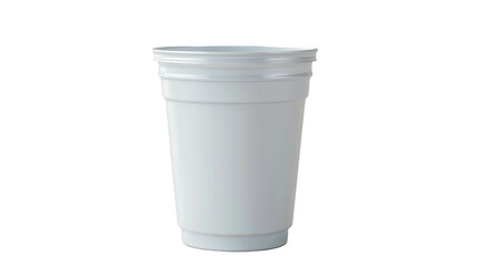 White plastic cup on the transparent background, PNG Format