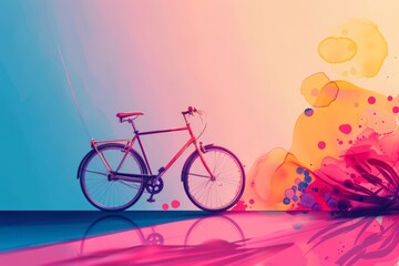 abstract background for National Bike to Work Day (USA)  - Powered by Adobe