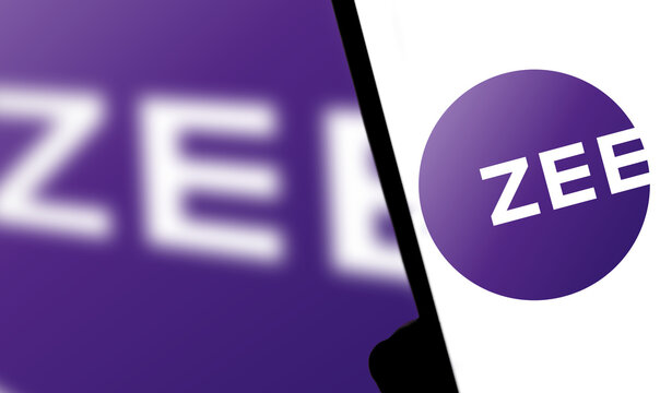 Dhaka, Bangladesh- 214 April 2024: Zee logo is displayed on smartphone. Zee Entertainment Enterprises is an Indian media conglomerate.