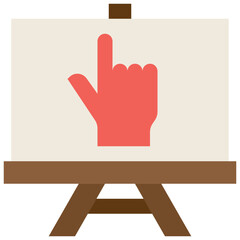 hand flat style icon