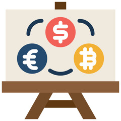 money flat style icon