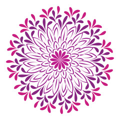 Mandala line Drawing for sticker or use as poster, card, flyer or T Shirt
