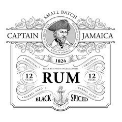Vintage Rum Label Template