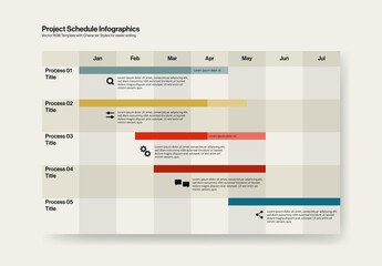 Project Schedule Infographics Template