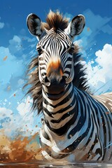 zebra with background