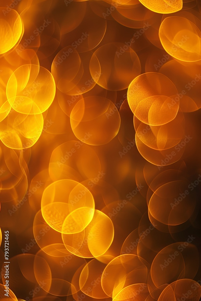 Poster Soft focus yellow light bokeh creating an abstract background ideal for artistic design projects